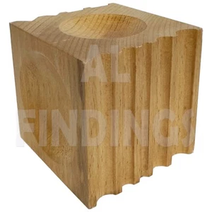Uhr Juwelier 2,75" Dapping Block Holz Holz Löcher Linien Doming Formwerkzeug - Bild 1 von 4