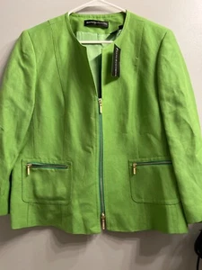 NEW NWT Women's jacket blazer Dana Buchman size 14 Large linen - Picture 1 of 5