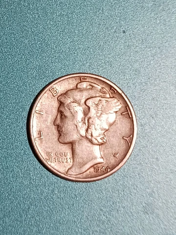 Mercury Dimes. 1944  P ( NO MINT MARK) Cover