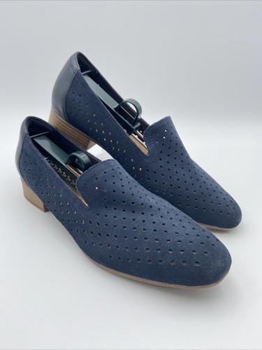 Mocassini Clarks Collection scamosciati traforati Juliet Hayes Navy taglia 9W []