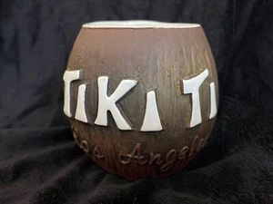 Tiki Ti Coconut Tiki Mug Tiki Diablo Brown Glaze Rare - Picture 1 of 4