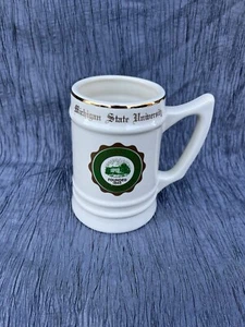 Vintage Michigan State University Spartans ceramic stein mug WC Bunting USA - Picture 1 of 4