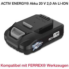 ACTIV ENERGY® Akku 20 V 2 Ah Li-Ion Kompatibel Marke FERREX® Geräte Neu Ovp