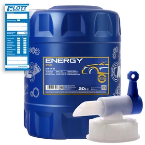 20L Mannol Energy 5W-30 Motorenöl API/SL 5W30 ÖL Motoröl + Hahn für MB VW FORD - Bild 1 von 8
