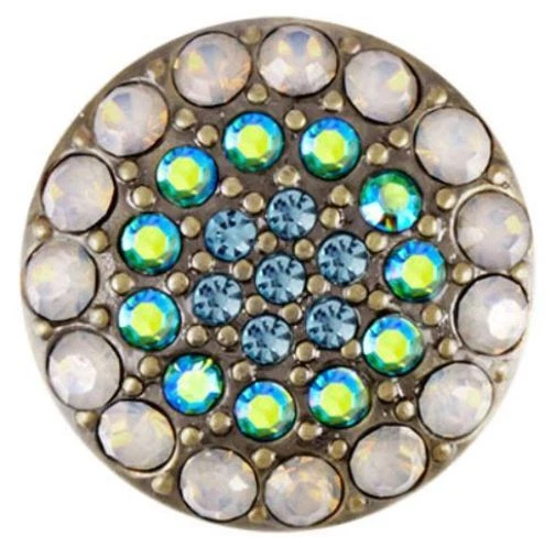 Ginger Snaps Jewelry SALE! “Brass Ritzy Multi Aqua” Snap #07-35 - Image 1 of 1