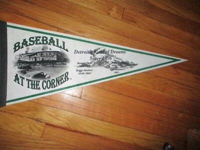 Original 1998 DETROIT TIGERS Tiger Stadium Baseball At The Corner Pennant Mint! - Image 1 of 3