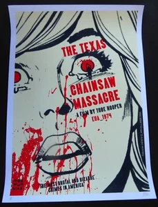 TEXAS CHAINSAW MASSACRE Cuban Screenprint for Cuba SLASHER Movie Poster Art Show - Picture 1 of 6