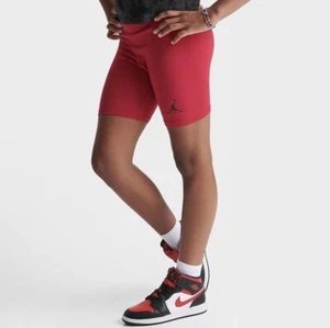 Jordan Legging Bike Shorts High Waist Red Nike Youth Big Kid Girls Size Small - Picture 1 of 1