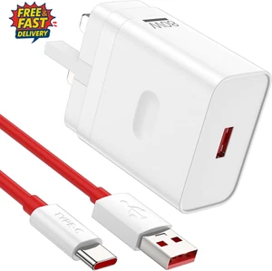 80W Supervooc Charger for Oneplus 13 12 12R 11 Pro Nord 4 5G,USB Fast Charger Pl - Picture 1 of 12