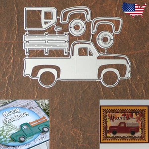 Vintage Pickup Truck Cutting & Embossing Dies Side Profile BYO New Style - Picture 1 of 11