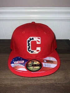 CLEVELAND INDIANS GUARDIANS NEW ERA PRO MODEL HAT 4TH OF JULY RARE.. - Picture 1 of 3