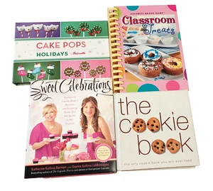 Desserts & Baking Book Lot - 5 books! Hardcover, Sprial, Cookies, Cake pops - Picture 1 of 2