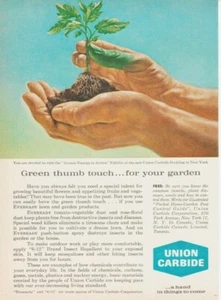 UNION CARBIDE vintage 1961 mid century "green thumb touch for your garden" - Picture 1 of 1