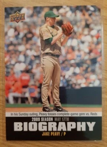 2010 UPPER DECK BIOGRAPHY JAKE PEAVY #50 SAN DIEGO PADRES - Picture 1 of 2