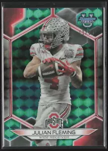 Julian Fleming 2023 Bowman Best University #72 Green Geometric Refractor /15 - Picture 1 of 2
