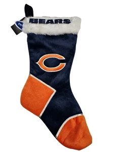 Medias de Navidad de colección Chicago BEARS fútbol americano NFL nuevas con etiquetas azul naranja - Imagen 1 de 5