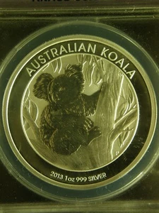 2013 - P Australia 1 oz Silver Koala ANACS MS70 DCAM - Picture 1 of 8