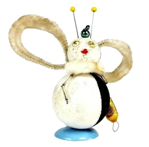 Lady Firefly Ornament Holding Lantern Styrofoam body Chenille Wings Rhinestones - Picture 1 of 3