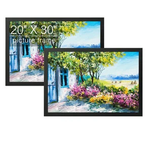 Cornice con plexiglass per poster puzzle arte confezione da 2 nero 4 taglie - Foto 1 di 12