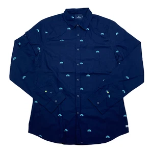 Scotch & Soda Men's Sunrise Graphic Button-Up Slim Dress Shirt XL B2 - Picture 1 of 7