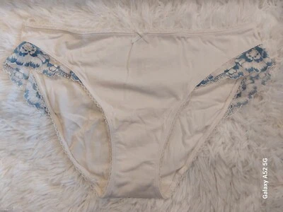 Nuevo con etiquetas Braguita de bikini Victoria's Secret algodón elástico ribete de encaje XXLarge (E1) Foto 1 de 3