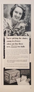 Teekugeln mit zarten Blättern von 1940 Vintage Anzeige Sie wählen die Wahl - Bild 1 von 2