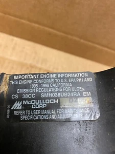 A used right side main case from a McCulloch 3200 chainsaw - Picture 1 of 5
