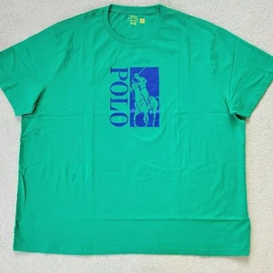 Polo Ralph Lauren Herren Big Pony Logo T-Shirt Grün Tee Big & Tall 1XB Neu - Bild 1 von 9
