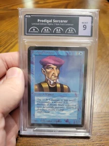 MTG Alpha Prodigal Sorcerer PCG 9.0 (9) Near Mint card - Picture 1 of 5