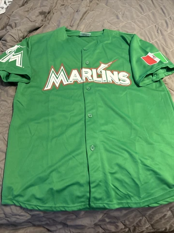 Miami Marlins Mexico  Promo Green Jersey Size Mens XL Cover