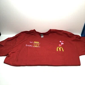 Cardi B Offset McDonalds Size Large Red Crew T-Shirt 2023 - Picture 1 of 11
