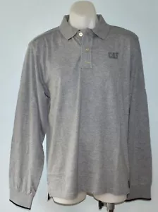 Caterpillar Mens Long Sleeve T Shirts - GREY- SIZES - M,L,XL & XXL - NEW - Picture 1 of 11