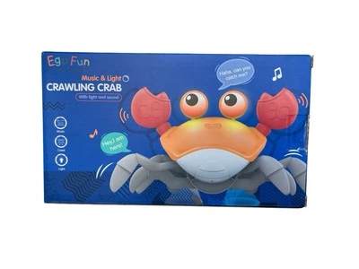 Cangrejo gateador bebé juguete bebé barriga tiempo música luces gateo evitar obstáculos Foto 1 de 2