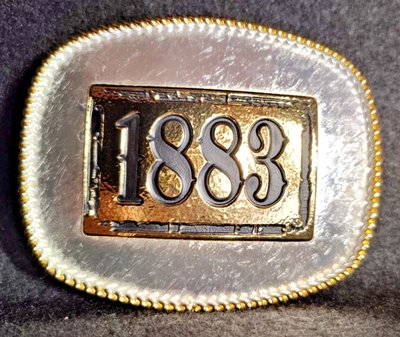 🤠Hebilla de cinturón Montana Silversmiths 'YELLOWSTONE 1883 RIPPLING WATER' con cuerda🔥 Foto 1 de 4