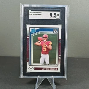 🔴🟠⚪Jayden Daniels 2024 Donruss Optic Base Rated Rookie RC #248 SGC 9.5 - Picture 1 of 2
