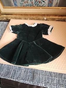 VTG PLEASANT COMPANY American Girl MOLLY Evergreen Velvet CHRISTMAS DRESS - Picture 1 of 15