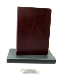Journal  8" Leather Smooth Soft Cover Lined Pages Graphic Image Burgundy - Picture 1 of 9