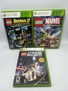 Menge 3 Lego Xbox 360 Spiele Marvel Super Heroes Batman 2 Star Wars - Bild 1 von 7