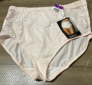 NOS NWT  BALI  Nylon Panty Brief Shaper LACE  Firm Control Peach Color XXL 8317 - Picture 1 of 7