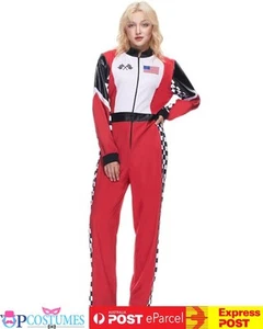 Racer Racing Sport Driver Costume Super Car Grid Girl Fancy Dress Outfit - Picture 1 of 8