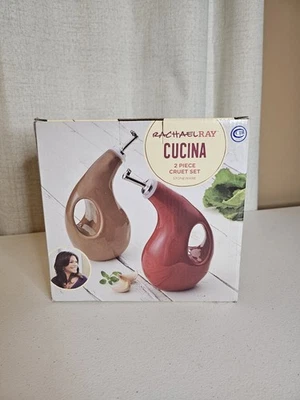 Rachael Ray Cucina 2 Piece Modern Stoneware Cruet Set - Image 1 of 4