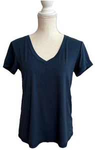 Nuevo con etiquetas Top Antonio Melani Cuello en V Manga Corta Talla XS Azul - Imagen 1 de 4