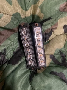 X2 Federal Signal Micro Pulse Ultra Dual Color, 12-LED, Amber/, Amber/ 12-24VDC - Picture 1 of 10