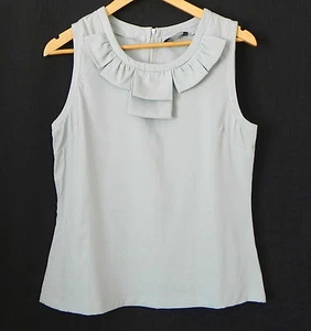 Dimri Top Sleeveless Heather Gray Decorative Neck Line Size M - Picture 1 of 7