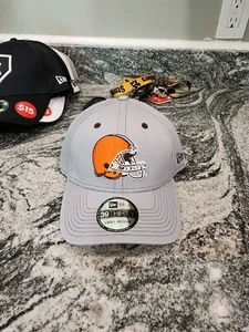 Cleveland Browns New Era 39THIRTY Gray Helmet Stretch Fit Hat NWT NFL - Picture 1 of 5