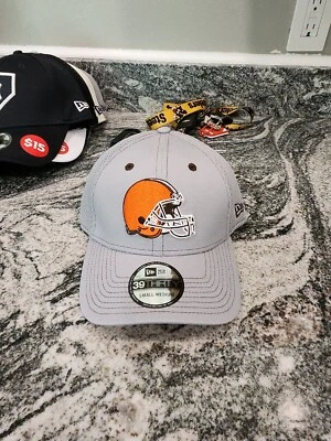 Cleveland Browns New Era 39THIRTY Gris Casco Calce Elástico Sombrero Nuevo con Etiquetas NFL Foto 1 de 4