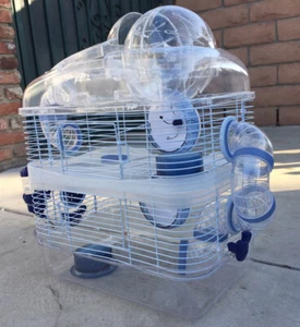 3-Tiers Dwarf Hamster Rodent Gerbil Mice Mouse Habitat With Top Running Ball BU - Picture 1 of 7