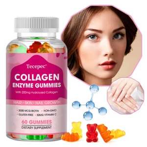 Gomitas enzimáticas de colágeno, piel sana, cabello y uñas, soporte articular y óseo - Imagen 1 de 10