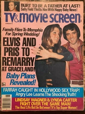 TV & MOVIE SCREEN JUNE 1975 -FARRAH FAWCETT / ELVIS / LYNDA CARTER + MORE Foto 1 de 4