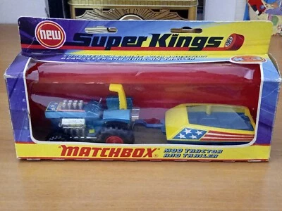 Matchbox Superkings: K3 "Mod Tractor And Trailer", Con Scatola. Lesney 1973. - Immagine 1 di 4